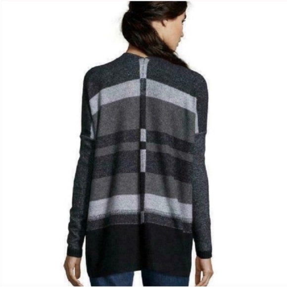 VINCE Wool Cashmere Variegated striped oversized‎...